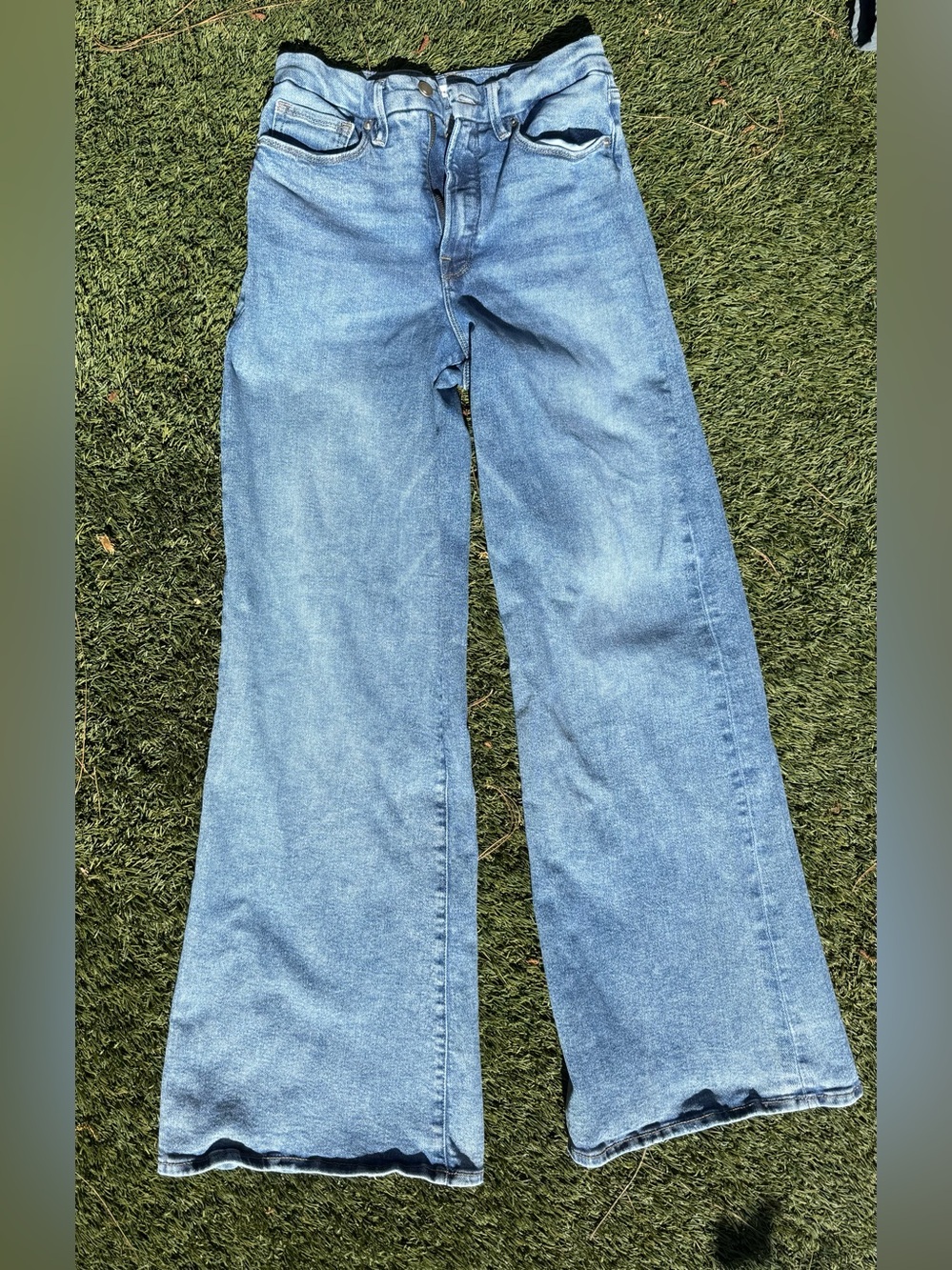 Good American good waist palazzo jeans